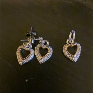 Heart Earrings and Pendant